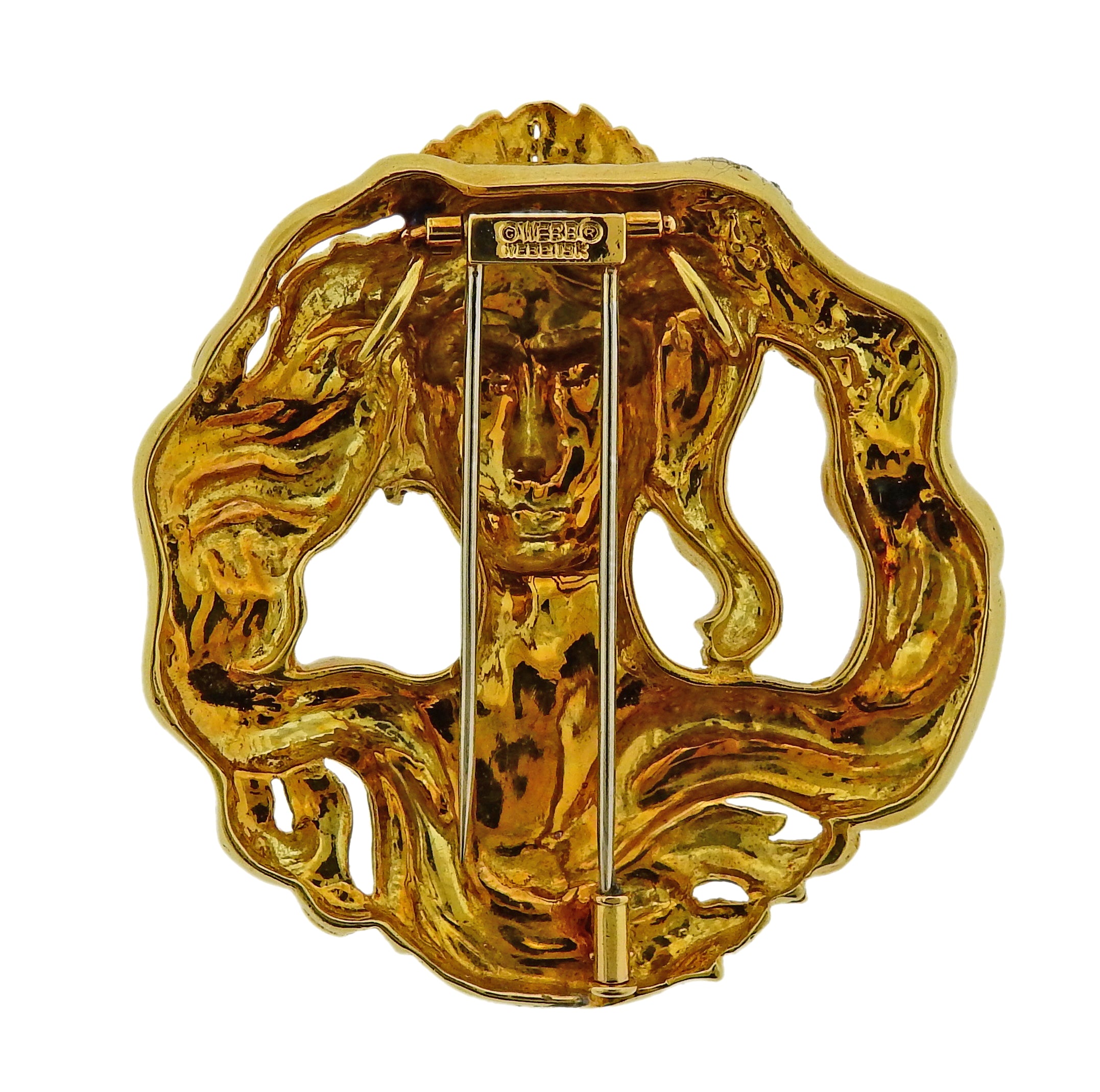 David Webb Gold Brooch Pendant – Select Antique Jewelry