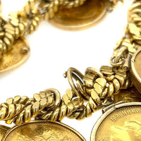 Coins bracelet in on sale gold