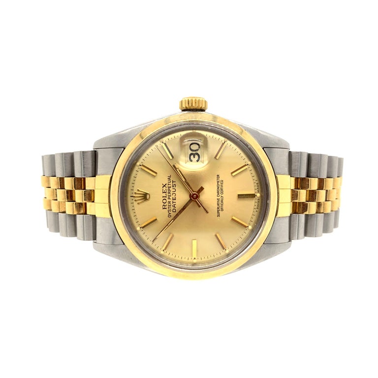 18 Karat Yellow Gold Sterling Steel Rolex Watch – Select Antique Jewelry